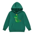 thumbnail image 3 of Cute Christmas Hoodies For Toddler Girls Dinosaur Print With Pocket Long Sleeve Casual Pullover Sweatshirt for Kids Size 4-5T, 3 of 5
