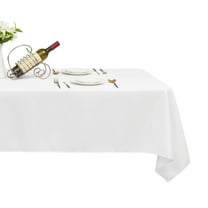 Gymax 10 PCS 60" x 102" Rectangle Polyester Tablecloth Wedding Party Home Decor White