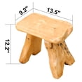 thumbnail image 5 of Organizedlife Solid Cedar Wood Coffee Table with 2 Handcrafted Root Stools, 27.6” Rustic Tea Table Set, Fully Assembled, 5 of 9