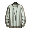 thumbnail image 1 of Mens Slim Fit Casual Shirt Long Sleeves Breathable T Shirts Soft Top Contrasting, 1 of 8