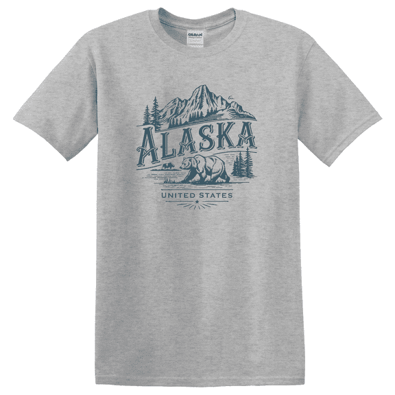 Alaska Bear Souvenir Travel Graphic T-Shirt