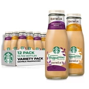 Starbucks Frappuccino with Oat Milk Iced Coffee Drink Variety Pack 13.7 fl oz 12 Pack Bottles