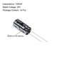 thumbnail image 2 of Uxcell 10x20mm 1000uF 25V 105C Capacitores electrolíticos de aluminio de alta temperatura 10 paquetes, 2 of 5