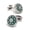 Green, variant on Men's Elegant Openwork Pattern Cufflinks Crafted from Sturdy Copper Alloy Featuring Crystal Accents for Formal Occasions