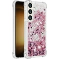 thumbnail image 3 of Case for Samsung Galaxy S24 FE Case Glitter Cute Bling Love Liquid Quicksand Clear Soft TPU Girls Women Stylish Bumper Shockproof Protective Cover for Samsung Galaxy S24 FE Rose Gold YB, 3 of 14