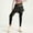 hwj# Black431, variant on Huowey Yoga Pants Women Leggings Slim Fit High Waist Solid Color Fitness Joggings With Wide Leg Shorts Casual Breathable Running Sport Lightweight Cozy Trousers,Black,L