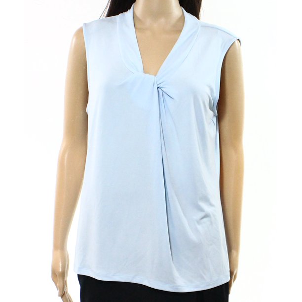 Calvin Klein - Calvin Klein NEW Light Blue Women Size XL Twisted-Neck ...