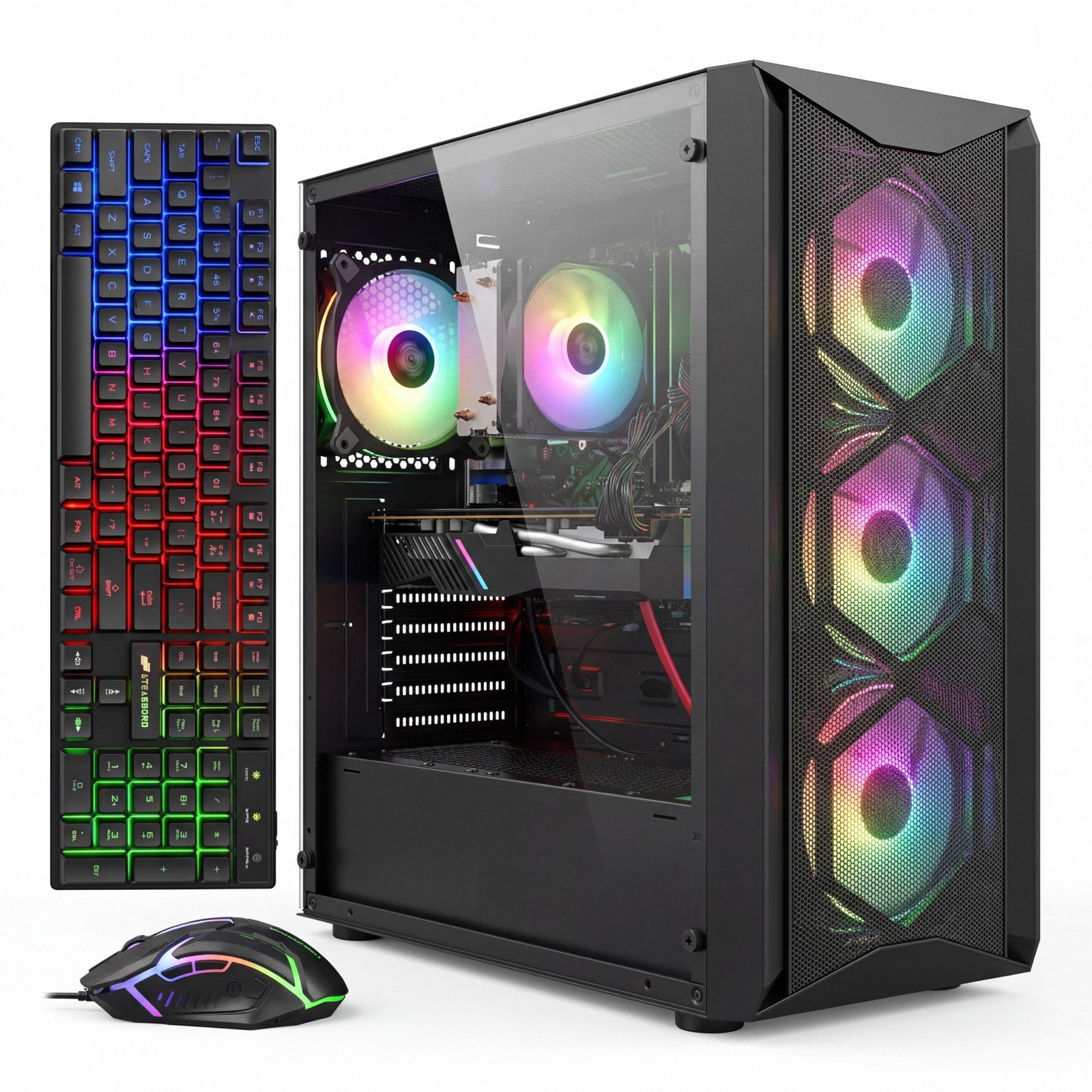 MXZ Gaming Desktop Pc,Intel I5 9400F 2.9GHz,RX6600,500GB SSD NVME