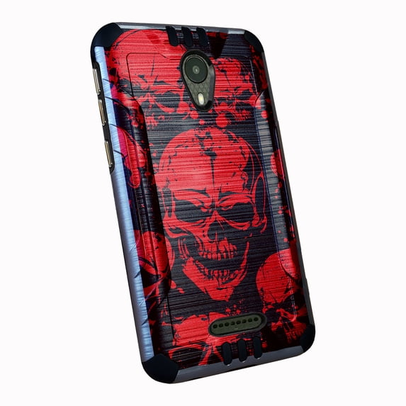 DALUX Combat Phone Case Compatible with Coolpad Legacy S / Legacy SR - Red Skull Pile