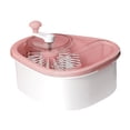 thumbnail image 3 of Cesta de drenaje Utensilios de cocina sin manos mojadas Colador manual de frutas con cepillo rosa, 3 of 9