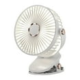 thumbnail image 2 of Mini ventilador con clip para interior y exterior, 720 W, portátil, de escritorio, ajustable, USB, para viajes, 5 blanco, 2 of 9
