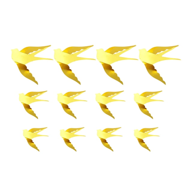 adviicd Metal Texture 3D Three Dimensionals Hollow Swallow Wall Stickers Metal Texture Swallow Home Dragonflys Decoration