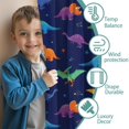 thumbnail image 3 of Blackout Kids Curtains,Dark Blue Dinosaurs Colorful Pattern Childrens Insulated Curtains Set Of 2,Bedroom Essentials,Toddler Room Decor 42"x63", 3 of 5