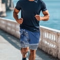 thumbnail image 6 of Yuyamidu Mens Swimsuit, Quick Dry Blue Palm Tree Striped Board Shorts Casual Beach Bathing Suits for Summer Surf Swimming Man S, 6 of 8