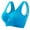 Blue# sports bras for women, variant on Mesh Sports Bras for Women Hollow Out Plus Size Yoga Workout Bra with Removable Pads Breathable Lightweight Supportive Push Up Bralettes Green S