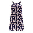 thumbnail image 4 of Robe de Plage pbnbp pour Femmes, Imprimé Baseball, Bretelles Spaghetti, Longueur Genou, Col Ras du Cou, Épaules Dégagées, Ourlet Asymétrique, Sans Manches, Chemise Midi, Robes Bohèmes pour Femmes, 4 of 4