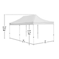 thumbnail image 3 of Quik Shade 10' x 20' Commercial 200 Square Feet of Shade Straight Leg Base Outdoor Pop-Up Canopy, White, 3 of 10