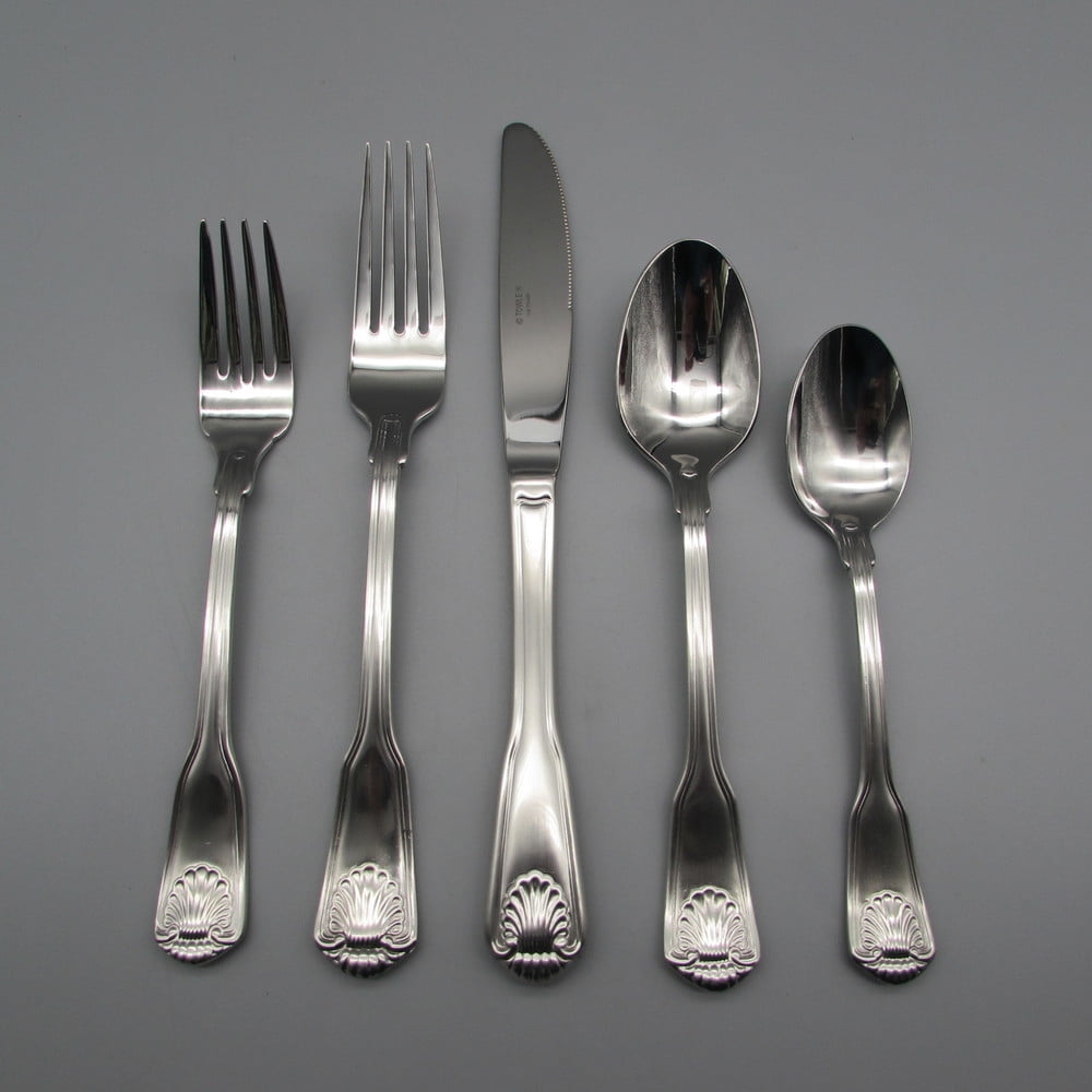 Towle London Shell 18.10 Stainless Steel Forged 45-Piece Flatware Set, Service for 8