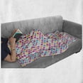 thumbnail image 6 of Geometric Soft Flannel Fleece Throw Blanket, Rhombus Shapes Abstract Illustration Rainbow Colored Geometric Angular Pattern, Cozy Plush for Indoor and Outdoor Use, 50" x 60", Multicolor, by Ambesonne, 6 of 6
