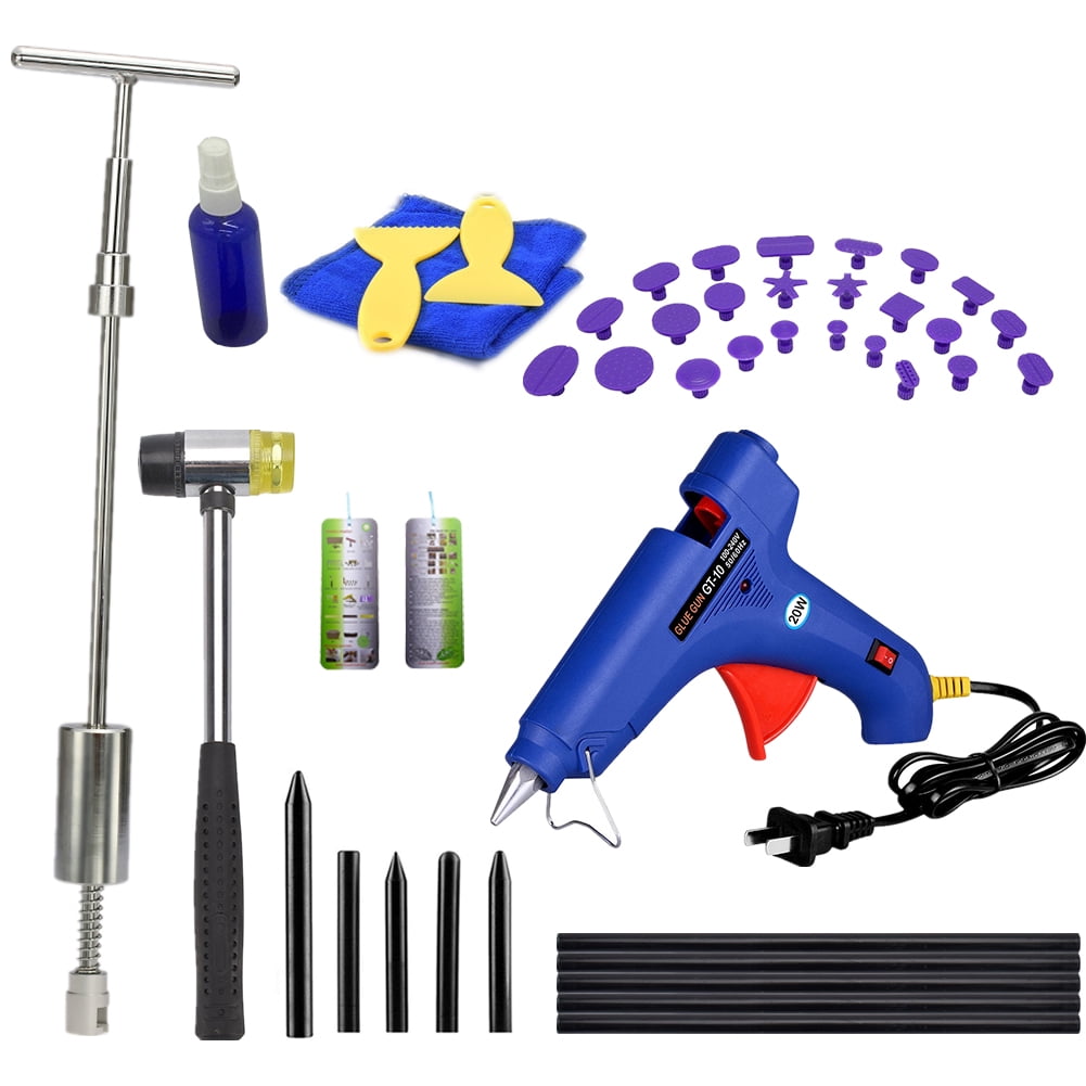 Paintless Dent Repair Tools ? Pops a Dent Puller Kit with Slide Hammer