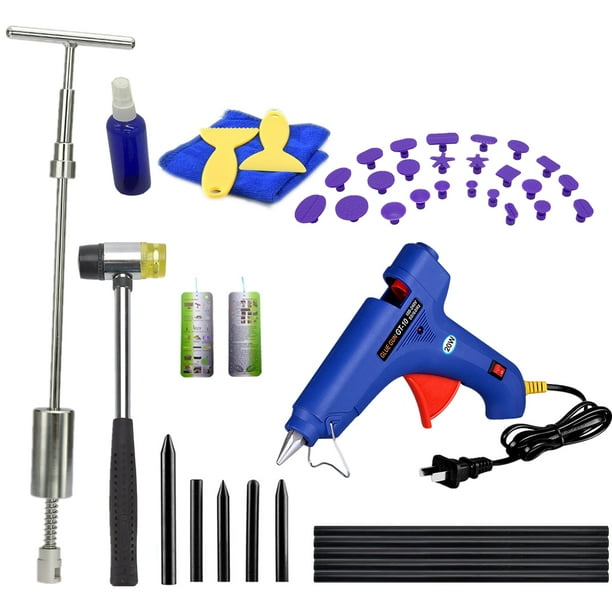 Paintless Dent Repair Tools ? Pops a Dent Puller Kit with Slide Hammer
