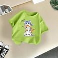 thumbnail image 5 of Toddler Girl Shirts Kid Leisure Graphic Round Neck Short Sleeved Fashion Summer Top Girls' Tops, Tees Light Green 7 Years-8 Years, 5 of 5