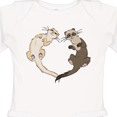 thumbnail image 4 of Inktastic Cute Ferret Heart Boys or Girls Long Sleeve Baby Bodysuit, 4 of 5