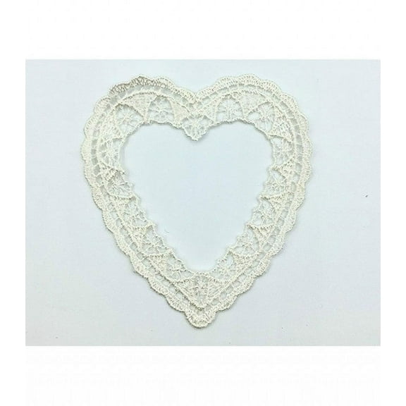 Trimplace 2 3/4" x 3 1/4" Natural Venice Lace Heart Frame