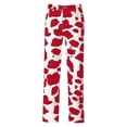 thumbnail image 6 of felwors Women's Cow Print Jeans High Waisted Straight Leg Denim Pants with Pockets, Western Cowgirl Outfit for Casual & Party Wear (Red, XXXXXL), 6 of 6