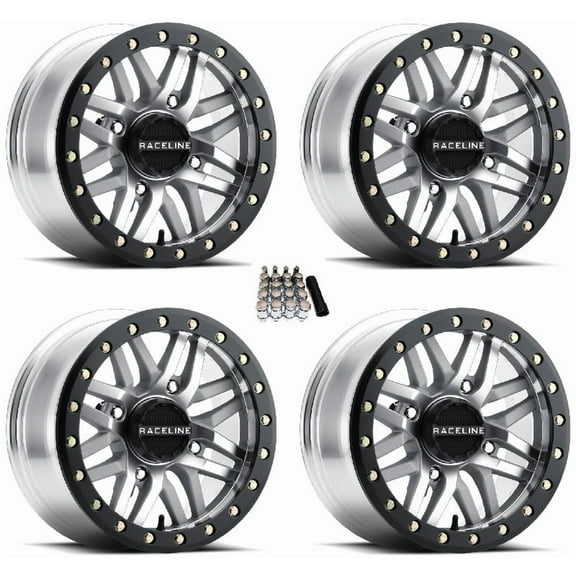 Raceline Ryno Beadlock UTV Wheels/Rims Machined 14" Polaris RZR 1000 XP / Ranger XP 900/1000