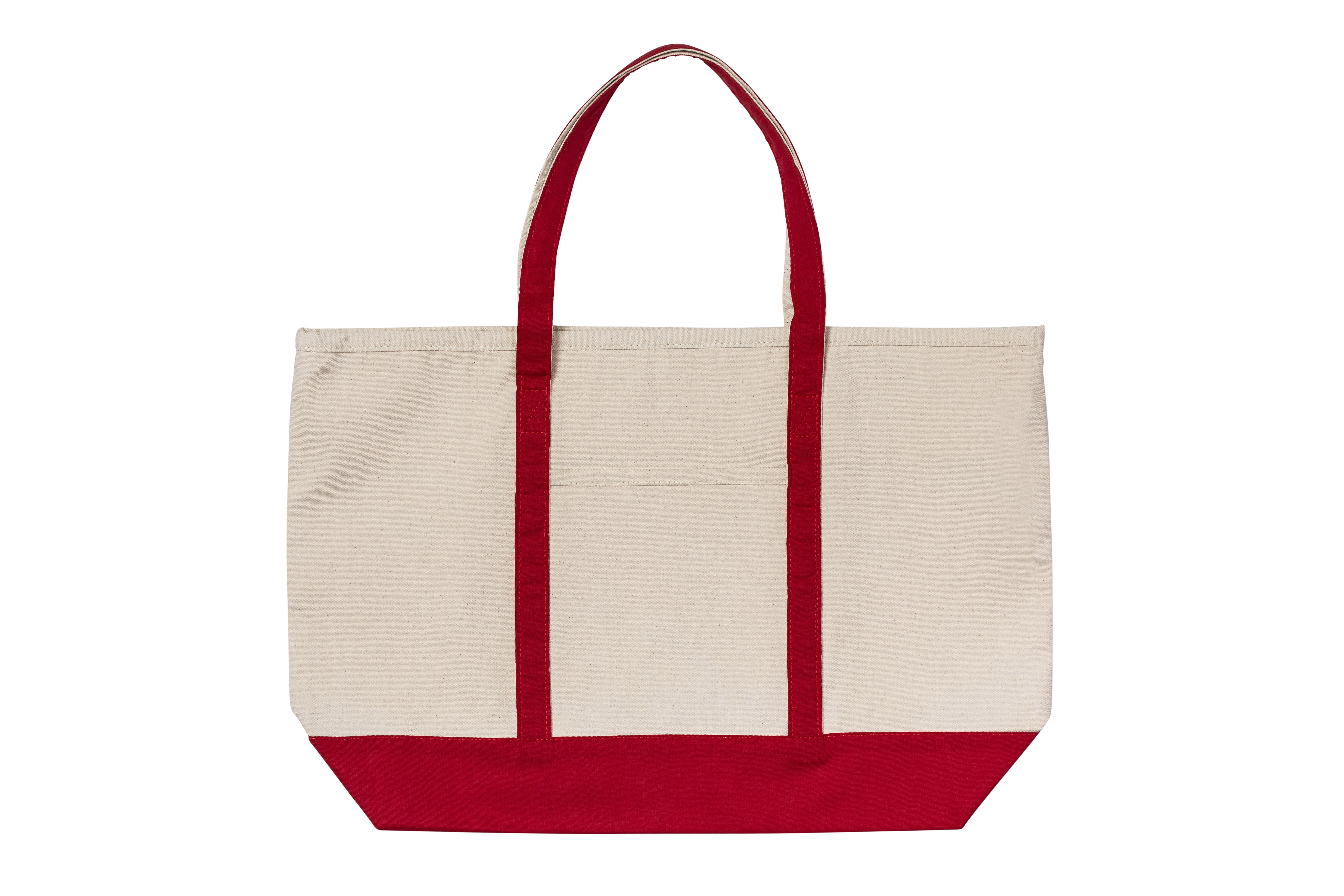 Canvas Heavy Tote Bag with Zipper & Front Pocket for Grocery, Beach ...