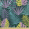 thumbnail image 2 of Ambesonne Tropical Fabric by the Yard Upholstery, Colorful and Exotic Leaf, 1 Yard, Multicolor, 2 of 5