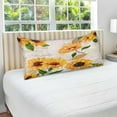 thumbnail image 4 of GZHJMY Yellow Watercolor Sunflowers Pillowcases, Soft and Cozy Decorative Pillow Cases with Hidden Zipper for Bedroom, Sofa, Couch, King Size 20x40 Inches（299）, 4 of 6