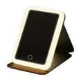 thumbnail image 2 of Travel Makeup Mirror with Light, Lighted Makeup Mirror 5.43*7.95 Inch Tabletop Vanity Mirror with Lights, Rechargeable Desktop LED Cosmetic Mirror with 90° Rotatable Stand, Dimmable Lighting, 2 of 9