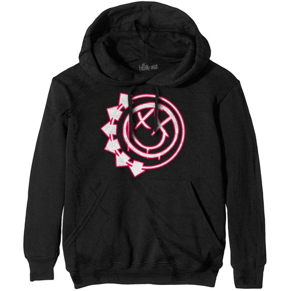 Men's Blink 182 Six Arrow Smile Face Hooded Sweatshirt XX-Large Black