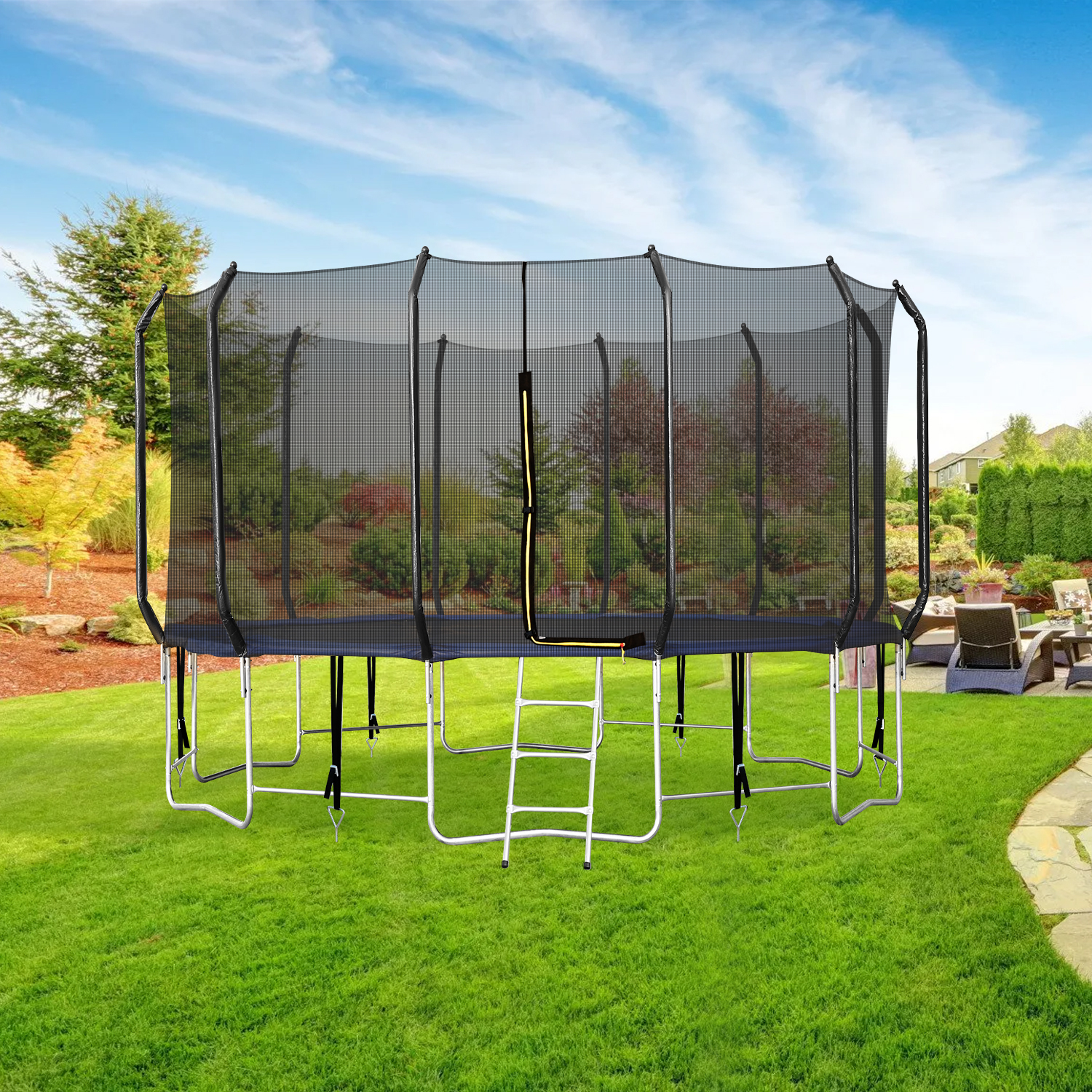 16 FT Trampoline with Safety Enclosure Net for Kids and Adults Family