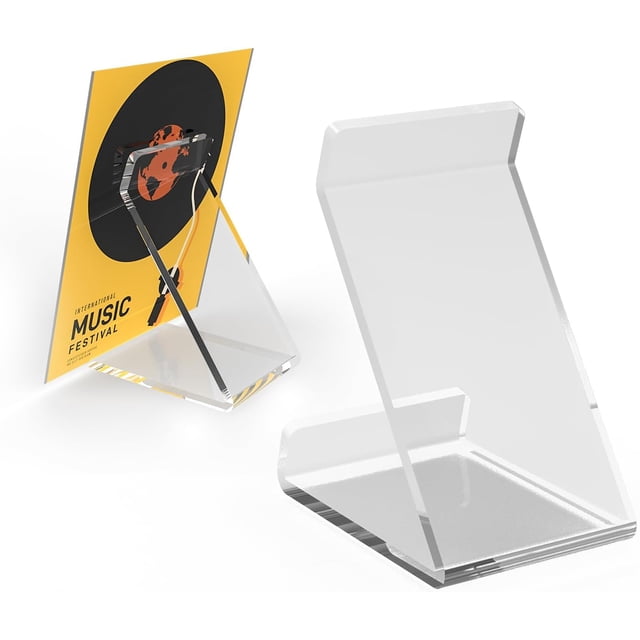 Présentoir de Table en Acrylique pour Disques Vinyles ACRYDECOR, Support d'Album de Table Transparent, Présentoir de Table Transparent, Support de Disque Vinyle à Chevalet