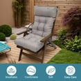 thumbnail image 3 of JIAN YA NA Adirondack Chair Cushion, Waterproof Indoor Outdoor High Back Rocking Chair Mat Seat Pad, 49.2''L x 21.6''W x 3''T, Gray, 1 Count, 3 of 10