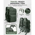 thumbnail image 4 of Large Vacuum Travel Backpack with Pump for Women,Airback Personal Item Carry on Backpacks Flight Approved 18x14x8 inches for Men,Laptop Waterproof Work Compression bags Casual Daypack,Brown Green, 4 of 9