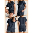 thumbnail image 4 of DOKOTOO 2 Piece Outfits for Women Lounge Sets Casual Short Sleeve Tops with Elastic Waist Shorts Matching Set, 4 of 11