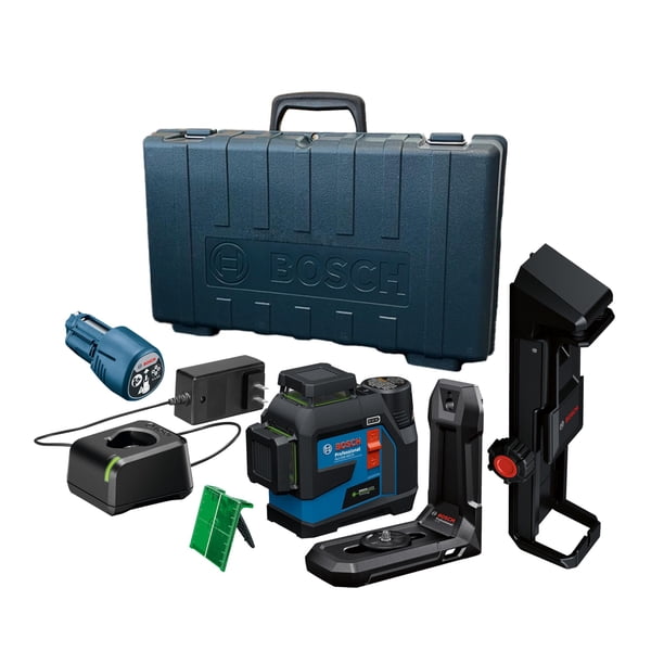 Nivel láser Bosch GLL330-42CGL, haz verde 360° con Bluetooth