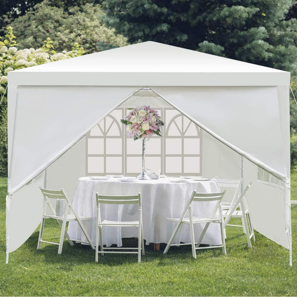 10'x10' Outdoor Tent Patio Wedding Canopy Party Marquee Pavilion w/ 4 Side Walls 