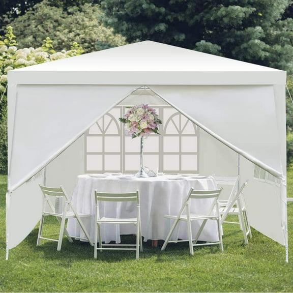 Zimtown 10'x10' Canopy Tent 4 Removable Sidewalls Wedding Party with Windows
