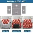 thumbnail image 6 of Xoenoiee Cookies Candy Tree Snowflake Pattern Stretch Recliner Covers Christmas Decoration 4-Pieces Recliner Chair Covers Elastic Couch Cover Washable Reclining Chair Slipcovers with Pockets, 6 of 7