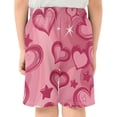 thumbnail image 3 of Pink Heart Dream Pattern Athletic Shorts Breathable with Comfort Fit Drawstring Casual Sweatshorts Large, 3 of 9