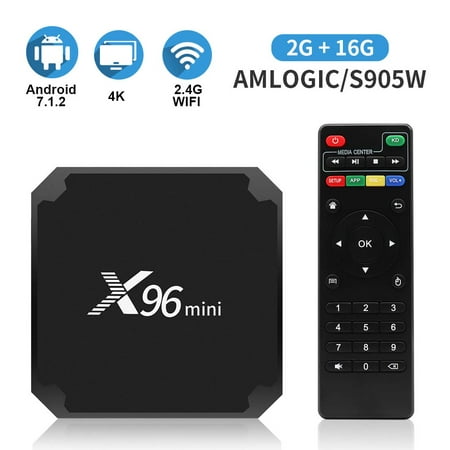about gallery bearing Android 7.1.2 Tv Box X96 Mini Android Tv Box with 2GB RAM 16GB ROM Smart Tv  Box S905W Supporting 4K Full HD Android Box 2.4GHz WiFi | Walmart Canada