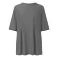 thumbnail image 3 of Womens T Shirts Summer Tops 2025 Solid Color Short Sleeve Crewneck Loose Classic Basic Tees Tshirts Shirts for Women, 3 of 5