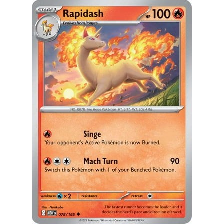 Pokemon Scarlet & Violet 151 Uncommon Rapidash #78