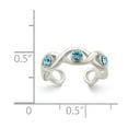 thumbnail image 2 of Auriga Fine Jewelry 925 Sterling Silver Stellux Crystal Toe Ring for Women, 2 of 6