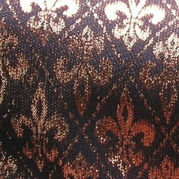 The Ribbon People Metallic Navy Blue and Gold Fleur De Lis Wired Craft Ribbon 5" x 20 Yards